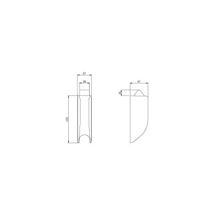 9410201524 ISEO BASE INOX ONDER EN BOVENSLUITING  , ZONDER STANGEN