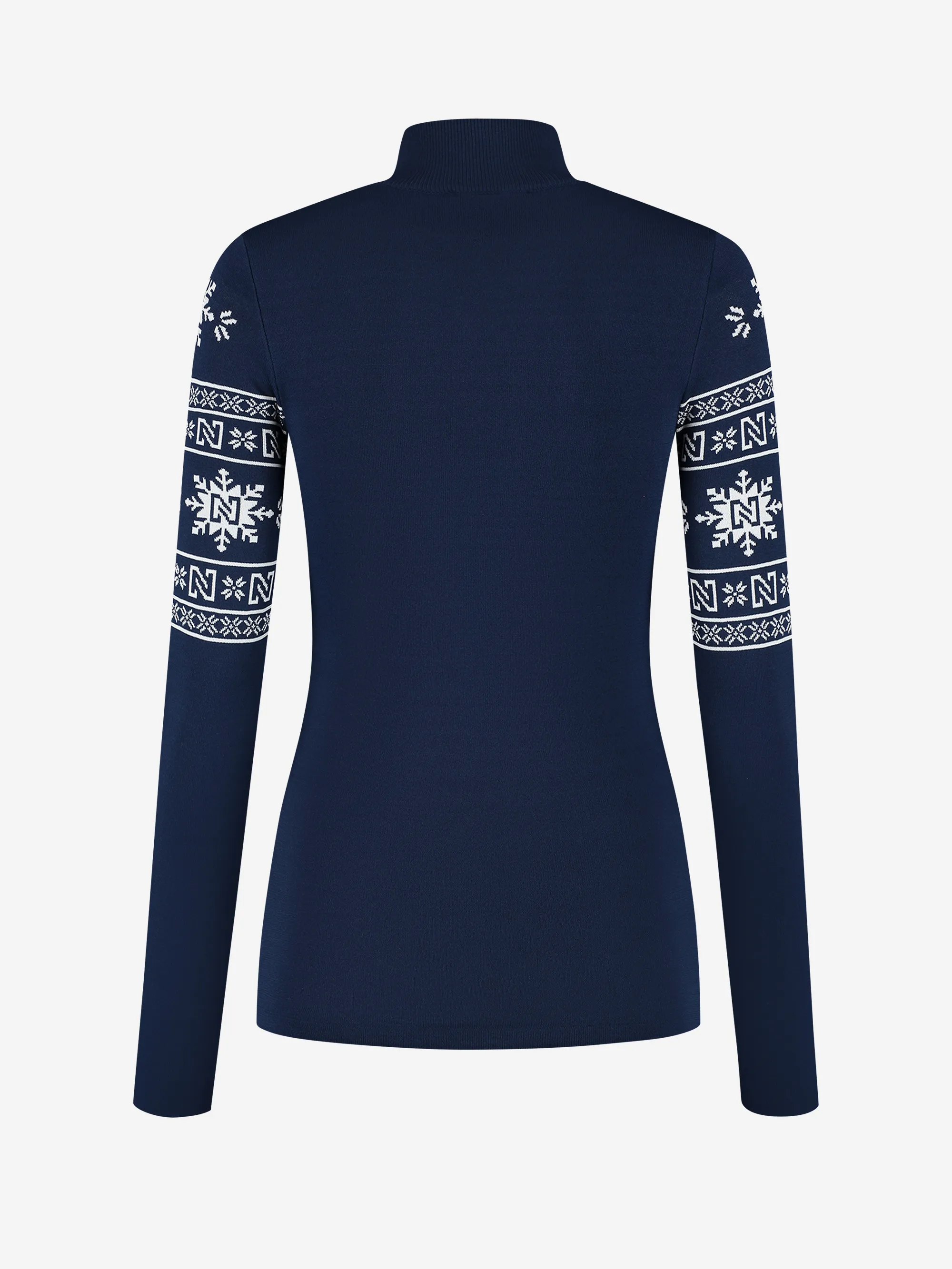 Aansluitende top met logo patroon en col