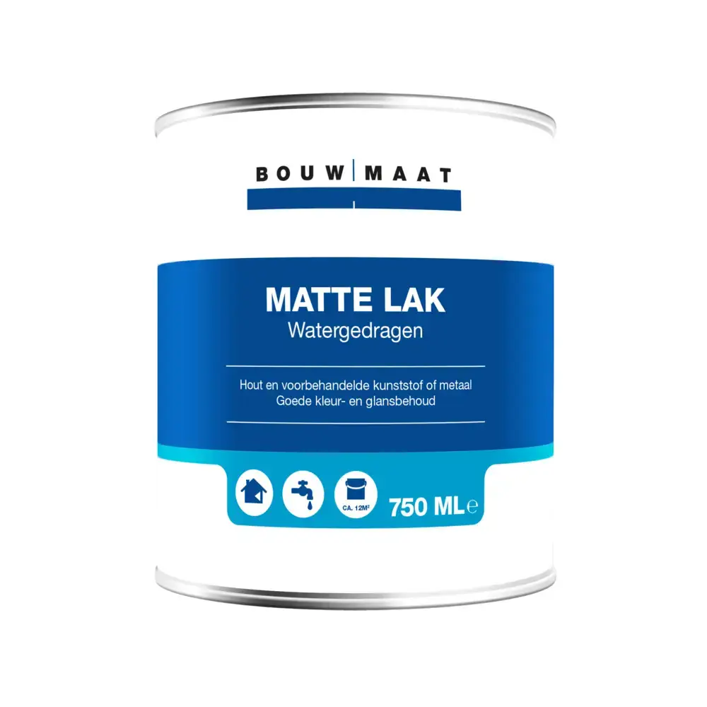 Bouwmaat Watergedragen Lak Mat Zwart 750ML