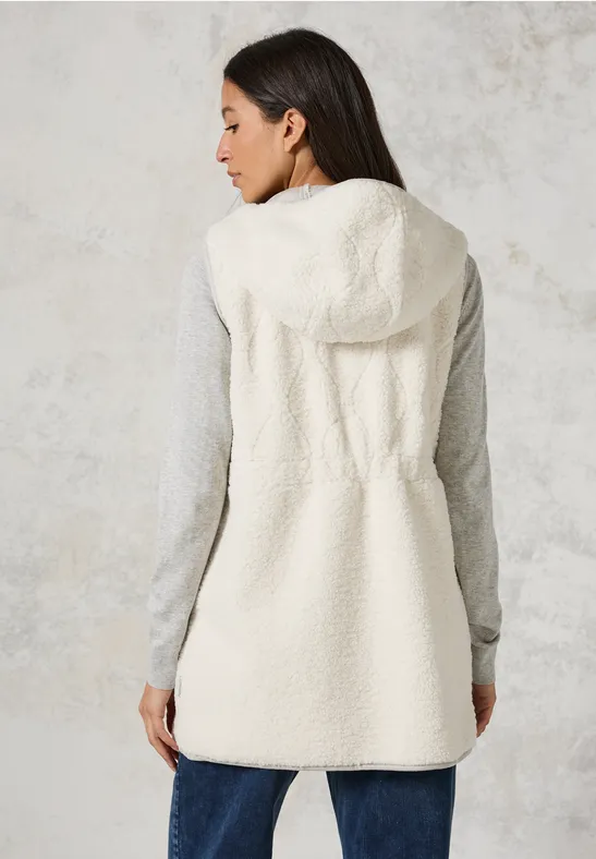 CECIL Teddy vest met capuchon