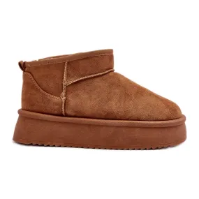 Dames snowboots met dikke zool Camel Caliksa bruin