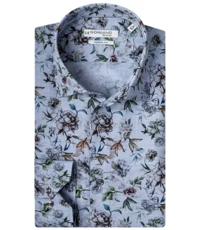 Giordano Tailored 207814-70 lichtblauw groen bruin bloemen print