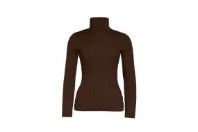 Goldbergh Mira long sleeve knit sweater donkerbruin dames