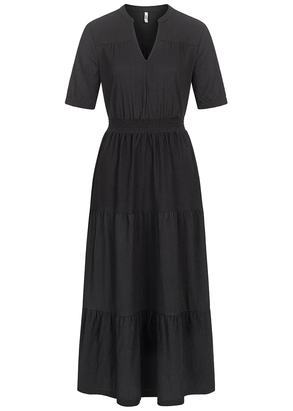 JDY BY ONLY DAMES JURK MET VHALS EN SMOCKDETAIL ZWART