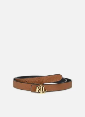      Lauren Ralph Lauren Rev Lrl 20-Belt-Skinny - Zwart   