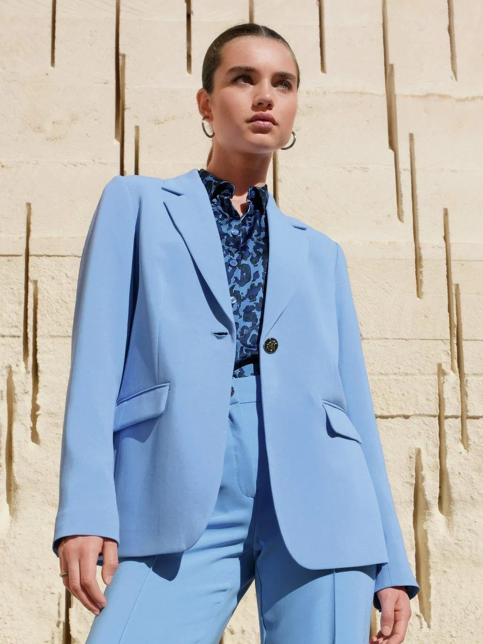 Marcel Ostertag Blazer met knoopsluiting