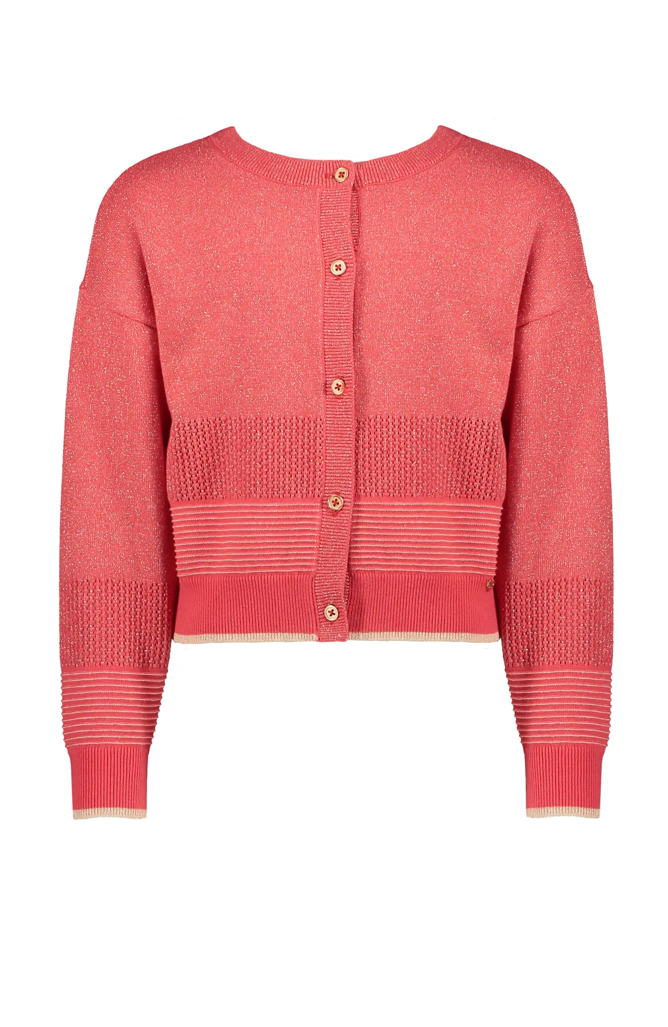 NONO  ALOHA KNITED CARDIGAN WITH DROPPED SHOULDERS  MERRY BERRY