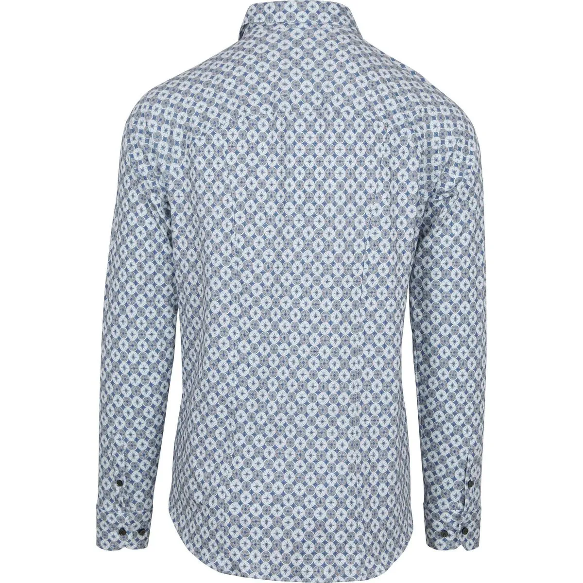 Overhemd Kent Print Blauw