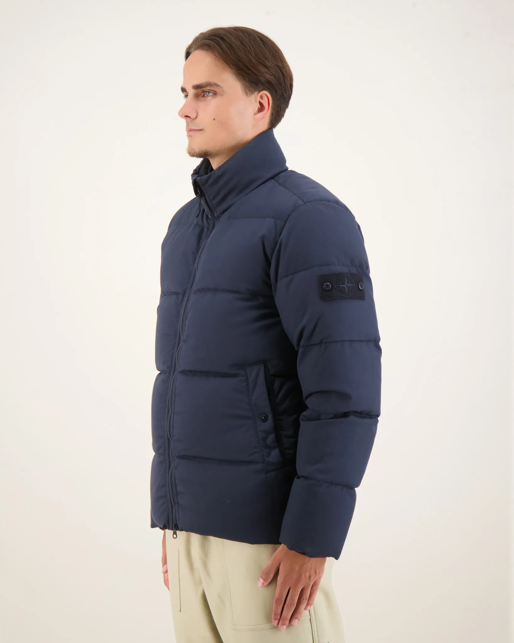 STONE ISLAND 453F3 TWILL WOOL DOWNTC GHOST JACKET MARINE